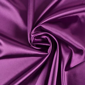 Zbytek - Strečový satén lesklý tmavě fialový