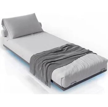 Postel Jednolůžková kovová postel Juskys 90x200 cm černá