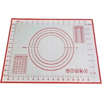 Kuchyňský vál KUCHYŇSKÁ SILIKONOVÁ VÁL PODLOŽKA NA KOLÁČE 50x40 cm