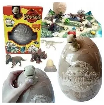 Figurka LÍHNOUCÍ SE DINOSAURUS VAJÍČKO S PŘEKVAPENÍM FIGURKY DINOSAURŮ PODLOŽKA SVĚTLO