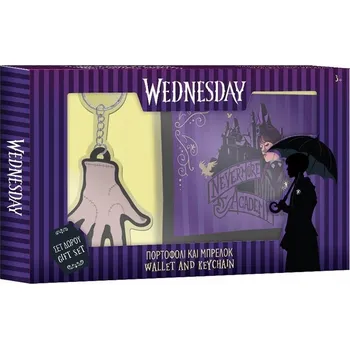 Peněženka PENĚŽENKA NA SUCHÝ ZIP S PŘÍVĚSKEM WEDNESDAY Diakakis 503600