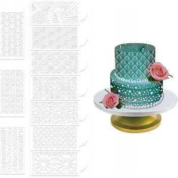 Obraz SADA 10 ŠABLON NA ZDOBENÍ DORTŮ A KOLÁČŮ