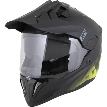 Helma na motorku Přilba XD1, ZED (černá matná/žlutá fluo) 2026 (Velikost: L (59 až 60 cm))