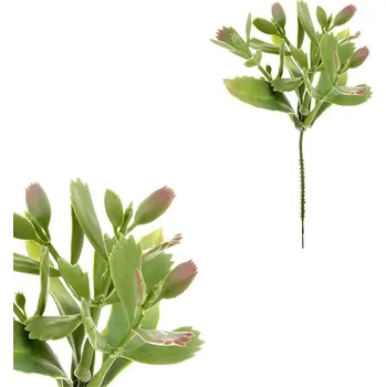 umělá květina Realistický zelený sukulentní zápich - umělý trs pro dekoraci Barva: Zelená