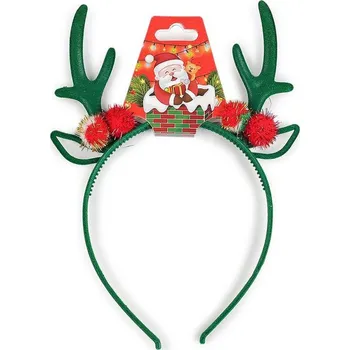 Čelenka do vlasů vánoční / párty - 3 zelená