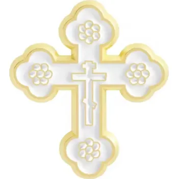 Brož Gaira Brož do klopy Kříž 3180, Barva bílá