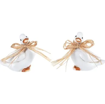 Vánoční dekorace Husa - keramická dekorace, menší, mix 2 druhů, cena za 1 ks Barva: bílá