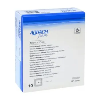 Krytí na ránu Aquacel foam Ag adhesivní 10x10cm 10ks