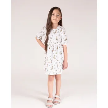 Dívčí šaty Šaty s krátkým rukávem se zajíčky Nicol, vel. 74