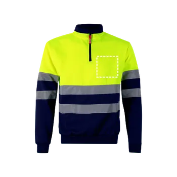 Pánská mikina VL THOR. Dvoubarevná mikina (300 g/m²) z polyesterového fleecu (100 %) Digitální Transfer (13, 100 x 100) 1 pravý zadní 13