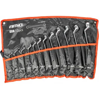 Klíč Očkové klíče zahnuté sada zahnutých klíčů 6-32 mm 12 ks AMIO-04197