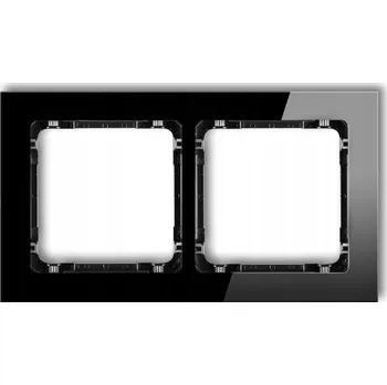 vypínač KARLIK DECO RÁMEČEK RÁM S EFEKTEM SKLENA, ČERNÁ