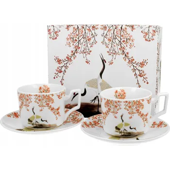 Porcelánový Šálek Duo Sakura a jeřábi 270 ml 2 ks