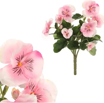 umělá květina Maceška 30 cm růžová