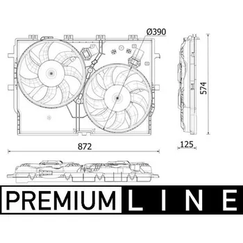 Chladič motoru Větrák, chlazení motoru MAHLE CFF 550 000P