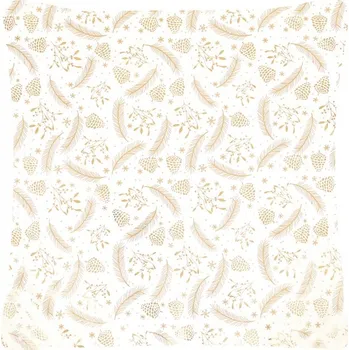 Vánoční dekorace Polštář sametový s výplní - zlatý vánoční vzor, 100% polyester, 45 x 45 cm Barva: Zlatá