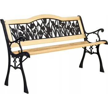 Zahradní lavice Lavička s opěradlem, dřevěná, 120 x 61 cm