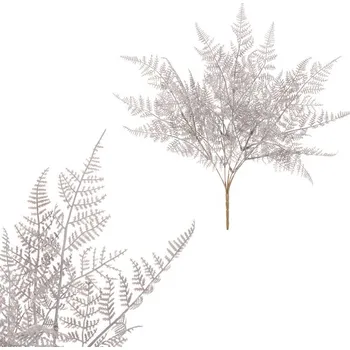 umělá květina Kapradí - umělý trs, světle šedý Barva: šedá