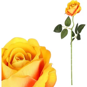 umělá květina Růže - umělá řezaná květina, barva žlutá Barva: Žlutá