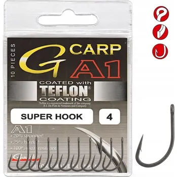Rybářský háček GAMAKATSU - Háček A1 PTFE Super Hook Grey vel. 2 10 ks