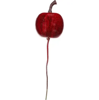 umělá květina Jablíčka na drátku - červená, cena za balení (9 ks) Barva: Červená
