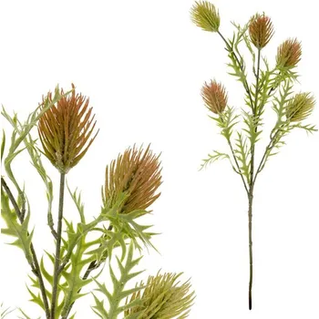 umělá květina Bodlák - umělá větev, barva zelená Barva: Zelená