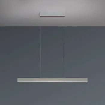 Závěsné světlo Bopp LED Nano 2.0, délka 100 cm, hliníková barva - Baldachin – délka 40 cm, šířka 6,4 cm, výška 6,3 cm 2 x 15 W LED - Doprava zdarma