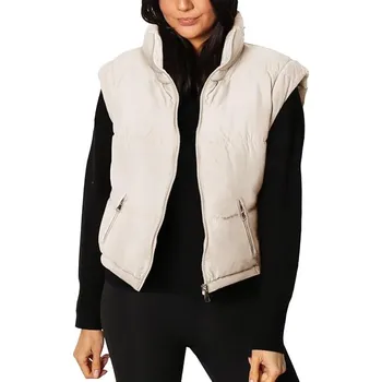 Cicy Bell Dámská Prošívaná Bunda s Odnímatelnými Rukávy Bílá M