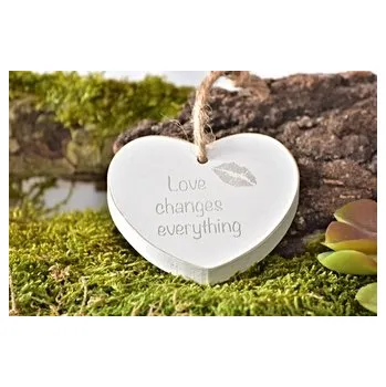 Dekorativní srdce s nápisem S