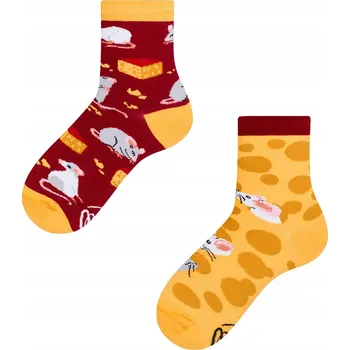 Many Mornings Dětské Ponožky Mouse and Cheese Kids, vel. 23-26