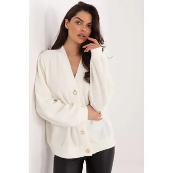 Ecru cardigan na knoflíky LAKERTA černá | bílá 3507757