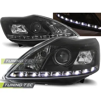 Osvětlení automobilu Tuning-Tec Přední čirá LED světla Ford Focus II Facelift (2008 - 2010) - černé
