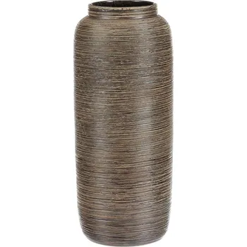Váza Hnědá keramická váza 40 cm - zaoblená, starobylý vzhled, elegantní design Barva: Hnědá