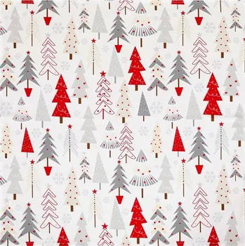 Vánoční dekorace Ubrus - barevné vánoční stromky, 100% polyester, 80 x 80 cm Barva: Vícebarevná
