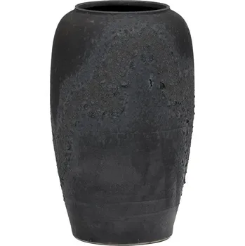 Váza Tmavě šedá keramická váza 70 cm - rustikální design pro moderní interiéry Barva: šedá