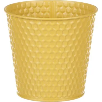 Stojan na květiny Autronic Obal kovový ve žluté barvě KK057-YEL