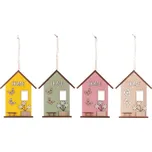 Dřevěný závěsný domeček "HOME" v 4 barvách - dekorace do interiéru Barva: Vícebarevná