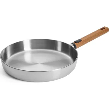 Nádobí Woll Nerezová pánev Logic Steel s dřevěnou odnímatelnou rukojetí, Ø 28 cm 1528WLCS