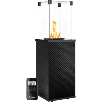 Topidlo KRATKI PATIO sklo / černý rastr - automatika