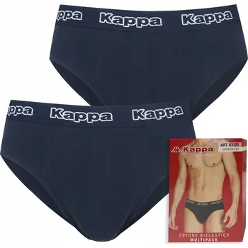 Slipy Značkové pánské slipy Kappa Slipy, bavlna, pohodlné balení 2 ks, námořnická modrá, velikost S