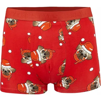 Boxerky Vánoční boxerky s Mikulášem, pánské, vánoční Dárek XL