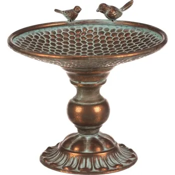 Měděný aranžovací kovový stojan s ptáčky, 46 cm, dekorace na stůl Barva: Měděná