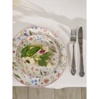 Talíř Sinsay - Sada keramických talířů s květinovým vzorem 2 pack - vícebarevná - 997HC-MLC - 997HC-MLC-ONE