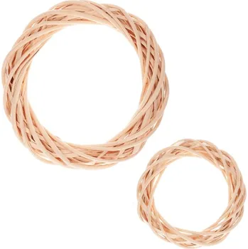 umělá květina Věnec z proutí (vrba), barva žlutá, cena za sadu 2ks. Barva: Žlutá