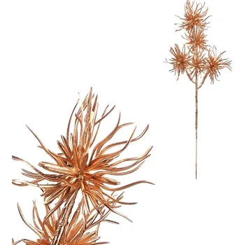 umělá květina Borovice - umělá větev, kulatý tvar, barva zlatá Barva: Zlatá