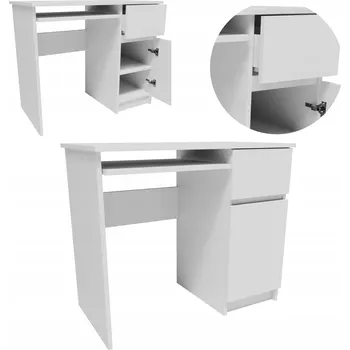 Psací stůl Obdélníkový psací stůl Matkam 90 x 50 x 77 cm bílý