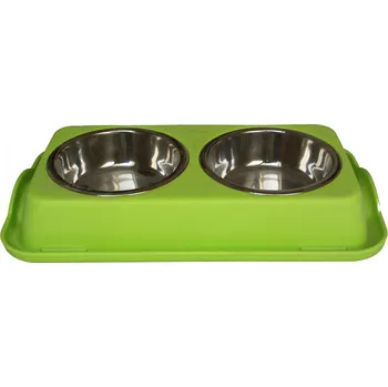 Miska pro psa PETplast Stabilní dvojmiska – mix barev