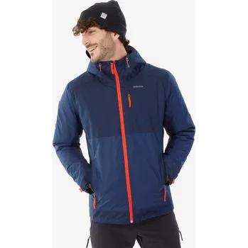 QUECHUA Pánská zimní turistická nepromokavá bunda NH 500 M MODRÁ