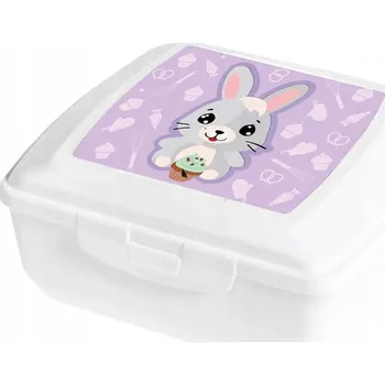 Svačinový box AMJ-EDDIE I BUNNY Svačinový Box LunchBox 0,85 l Fialová-Muff Ambition Junior