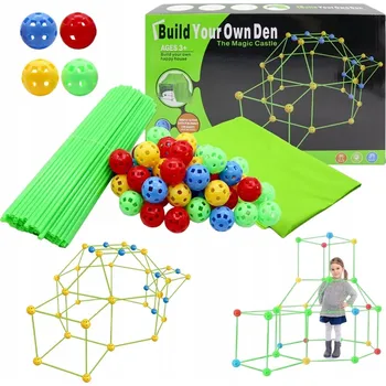 ostatní stavebnice 3D STAVEBNICE STAN ZÁKLADNA KREATIVNÍ KONSTRUKČNÍ PRO STAVBU PEVNOSTÍ + LÁTKA